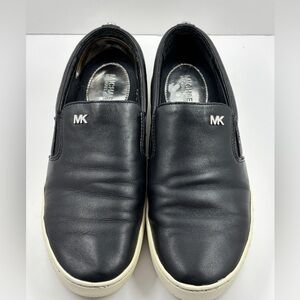 Michael Kors Black Leather Slip-On Loafers